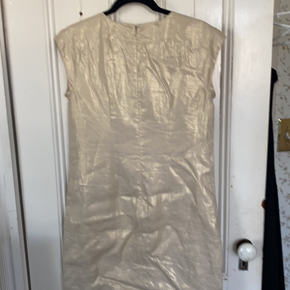 J. Crew  gold dress with grommets and pockets size 2 - Picture 3 of 4